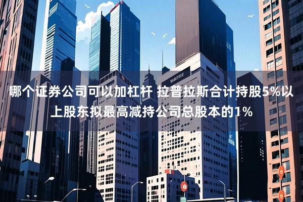 哪个证券公司可以加杠杆 拉普拉斯合计持股5%以上股东拟最高减持公司总股本的1%