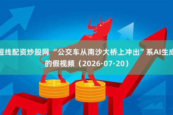 短线配资炒股网 “公交车从南沙大桥上冲出”系AI生成的假视频(2026·07·20)